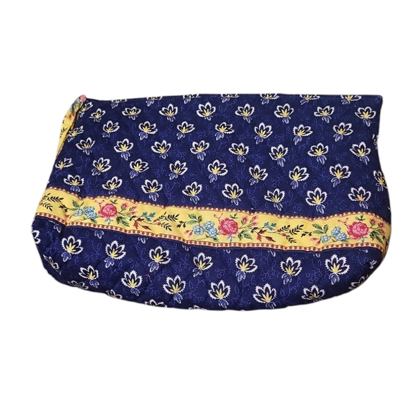 Vera Bradley Cosmetic Case Quilted  Maison Blue - Picture 1 of 2